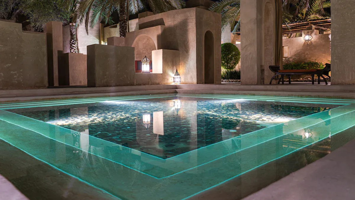 What are the best ways to use LED lighting for pool ambiance in 2025?