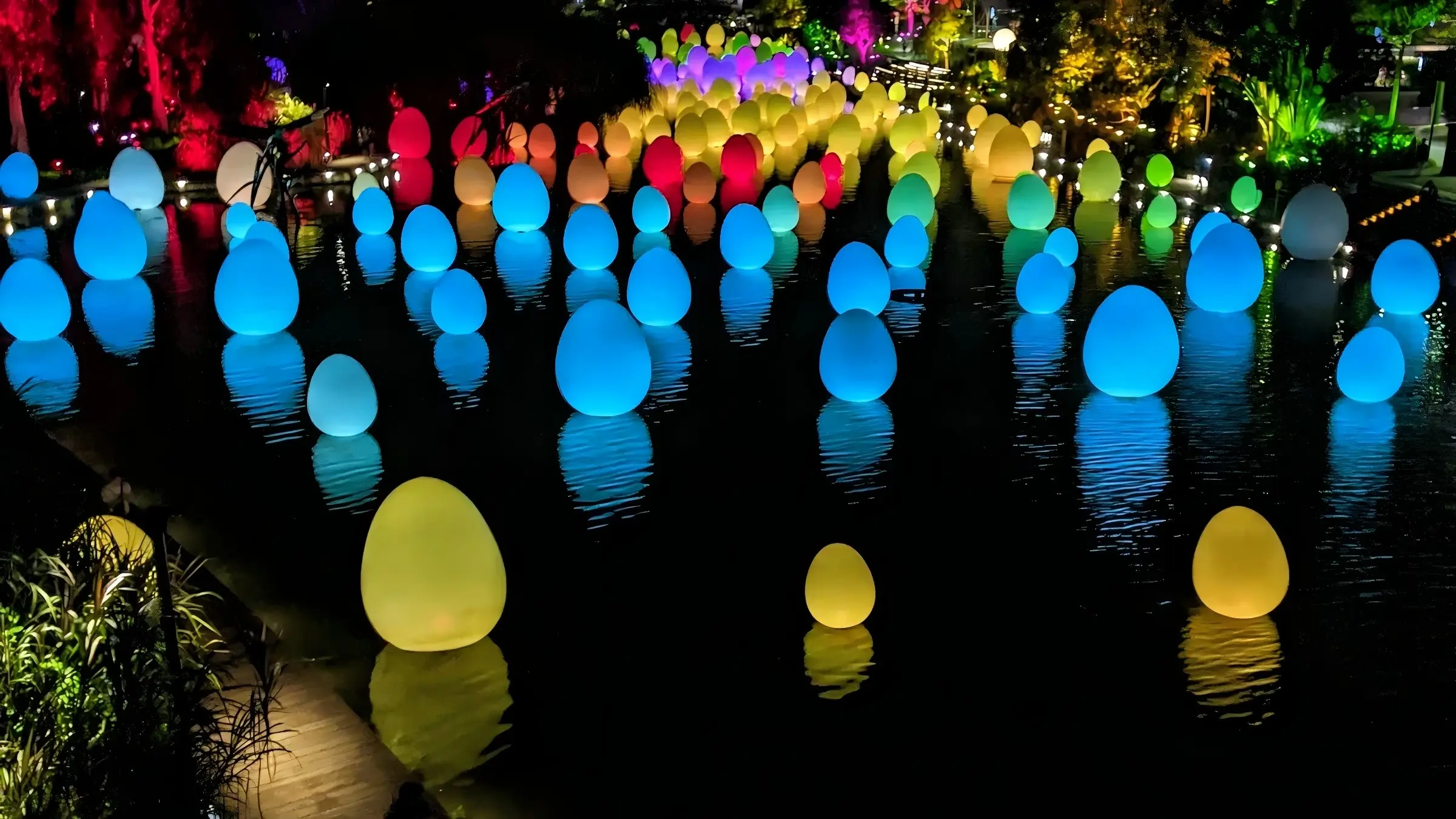 How Can You Use Floating Glow Ball Lighting to Set the Mood at Night